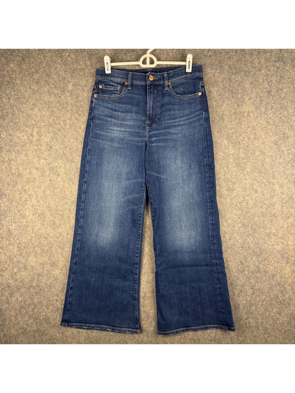 7 For All Mankind Cropped Jo High Rise Blue Jeans 7E062C12 Size 28 x 26.5 468